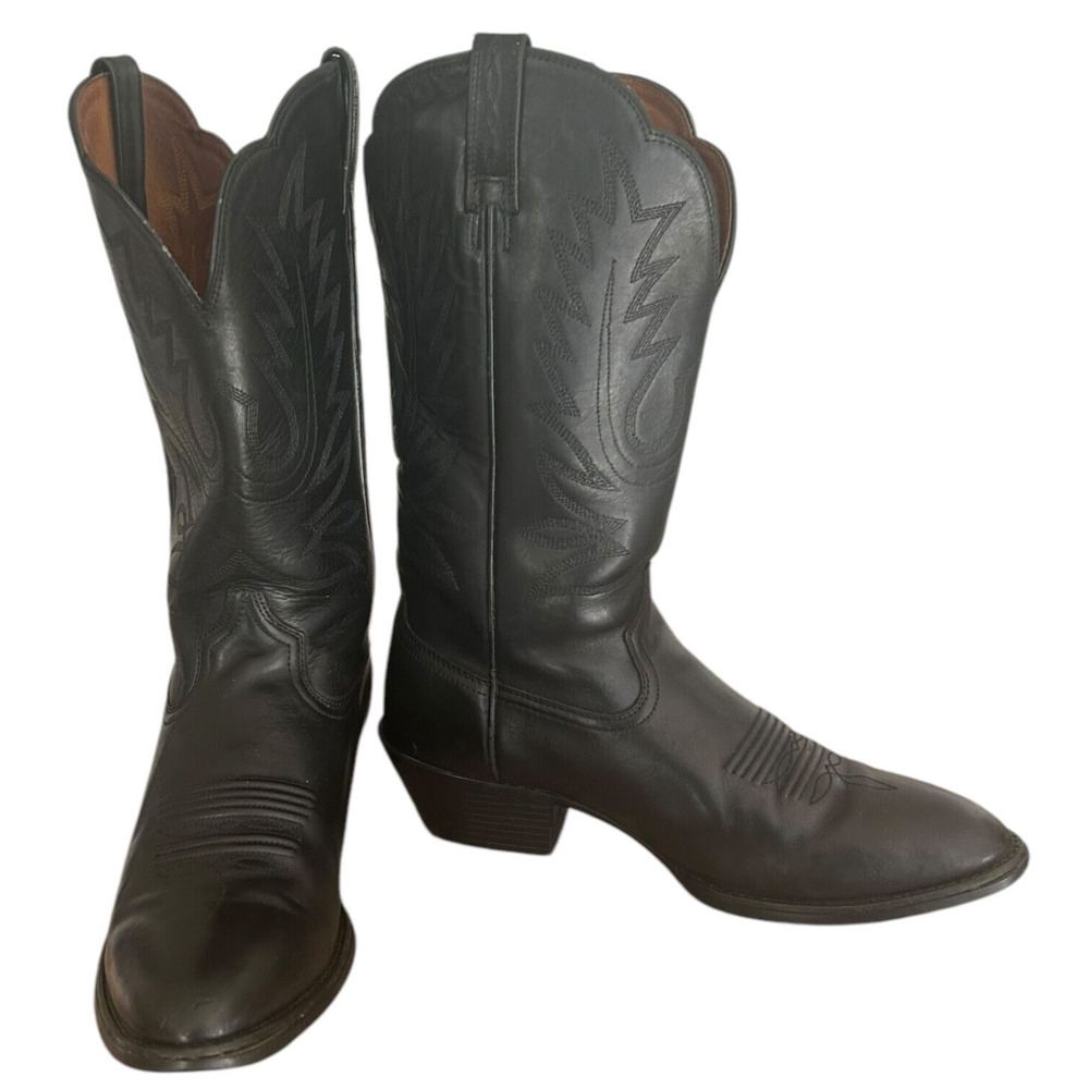 ARIAT Mens Deertan Boots 8.5 WIDE Black Cowboy Western